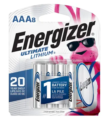 Energizer Ultimate Lithium AAA Batteries 2 Packs Of 4 • $15.85