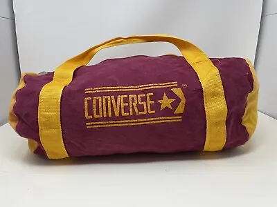 $39.99 • Buy Vtg Converse All Star Duffle Gym Workout Burgundy / Yellow 1980’s Classic GUC