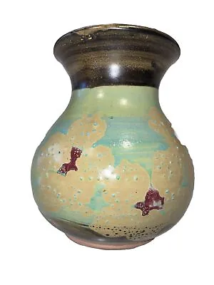 Vintage B Welsh Pottery Vase MCM 1971 Pacific Stoneware USA Earthy Tones Retro • $29.95