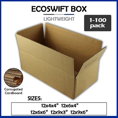 12  Corrugated Cardboard Boxes Shipping Supplies Mailing Moving - Choose 4 Sizes • $18.49