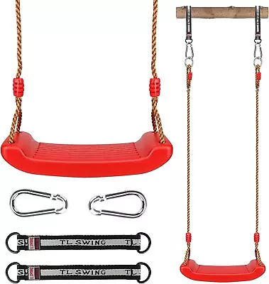 £17.98 • Buy Safety Garden Swing Seat With Height Adjustable Ropes Kids Climbing Frame Set UK