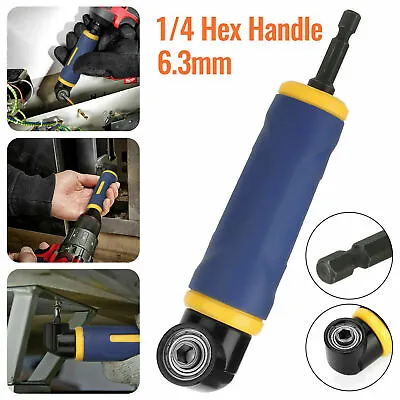 90 Degree Right Angle Extension Screwdriver Socket Adapter Drill Attachment Tool • $10.98