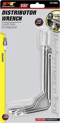 Performance Tool W1189c  SAE Offset Distributor Clamp Wrench  1/2-9/16  3/8  Dr • $12.96