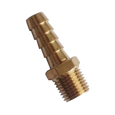 3pcs Brass Hose Barb Fitting Adapter 3/8  Barb X 1/4 NPT Pipe Male • $8.99