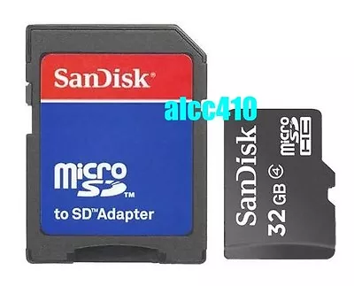 Sandisk 32GB Micro SD SDHC Memory Card TF 32G With SD Adapter In Sydney Genuine • $19.95