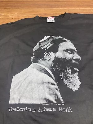 Jazz T Shirt 2XL Vintage Thelonious Monk Music New NOS 90s • $249.99