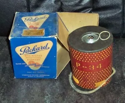 N.O.S. 1955-1956 V8 Packard Oil Filter Cartridge 1956 Studebaker Golden Hawk • $22.50