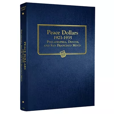 Album For US Peace Dollar Coins Collection 1921-1935 New Collector Gift Whitman • $27.24