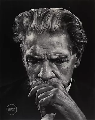 1954 Vintage Yousuf Karsh Photo Print Albert Schweitzer Portrait Engraving 13x15 • $101.41