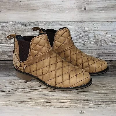 Teva De La Vina Dos Chelsea Bison Boot Ankle 7.5 Quilted Leather Waterproof NEW • $35