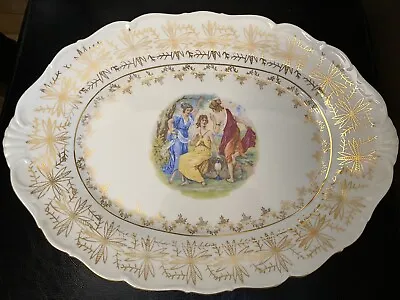 Vintage HAAS & CZJZEK Czech Republic Fine Porcelain MADONNA Oval Tray Dish 14x10 • $70