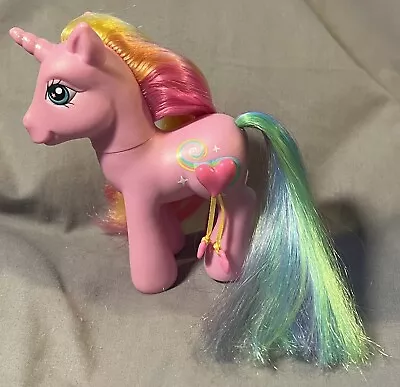 My Little Pony G3 2007 3D Heart Symbol Rarity Unicorn Rainbow Hair Pink • $10