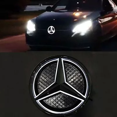 Car Front Grille LED Emblem Light For Mercedes Benz Illuminated Logo Star Badge • $31.10