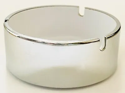 Maru Trend Pacific Ashtray 4in Diameter Isamu Kenmochi Japan Chrome White • $14