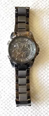 Men's Relic By Fossil Gunmetal Skeleton Automatic Watch ZR11853 8  Max Size • $39.99