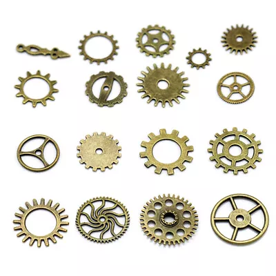  17pcs Assorted Vintage Style Alloy Steampunk Gears Charms Pendant Clock Watch • $9.19