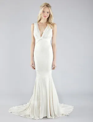 NICOLE MILLER BRIDAL Bianca MK0004 Wedding Dress Beaded Sleeveless Formal Gown • $349.30