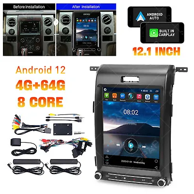 Open Box 4+64G Car Stereo Radio Player GPS Touch Screen For 09-20 Ford F150 • $419