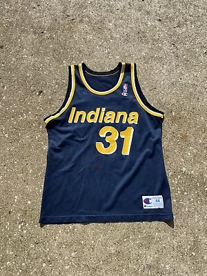 Vintage Champion Reggie Miller #31 Indiana Pacers Jersey Size 44 (21.5x23.5) • $60