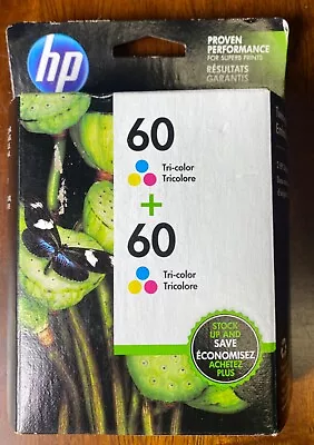 Genuine HP 60 Tri Color - Ink Cartridge - New Sealed May 2022 • $16.95