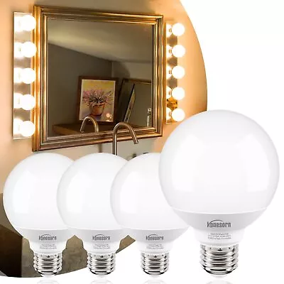 Vanity Light Bulb 60 Watt Equivalent Globe Light Bulbs 2700K Warm White E26 ... • $25.38