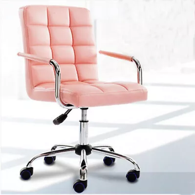 Computer Executive Desk Office Home Chair Handles Swivel Adjustable PU Leather • $93.55