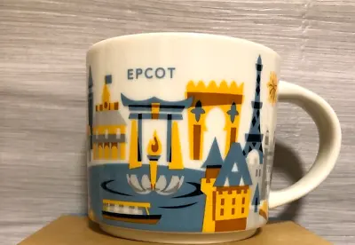 EPCOT Disney World Starbucks Mug Cup 14oz You Are Here Collection NEW • $52