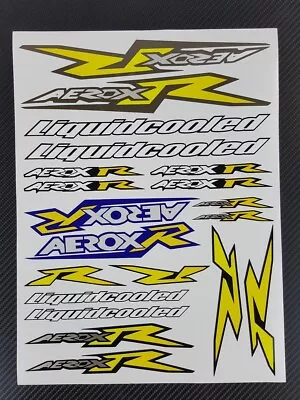 Aerox 50 Stickers Decal Graphics Set For Yamaha Scooter Laminated Yellow • £11.88