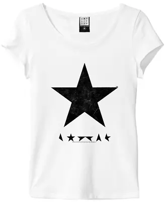 Amplified Ladies T-Shirt David Bowie Blackstar White New • $49.10