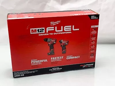 Milwaukee M12 FUEL Driver + Hammer Drill Kit W/2 Batteries Bag 3497-22 • $169.99