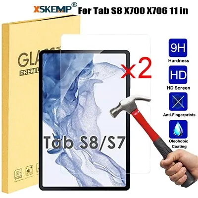 2x HD Screen Protector Samsung Galaxy Tab S7 S8 S6 S5e S4 S3 A7 A8 Tablet GLASS • $21.31