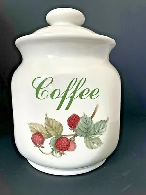 Vintage Strawberry Retro Design Coffee Canister Ceramic Kitchen Jars • $25