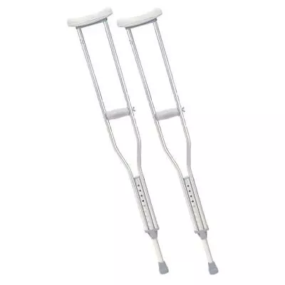 Drive Adjustable Height Lightweight Aluminium Underarm Crutches Pair Walking Aid • £22.99