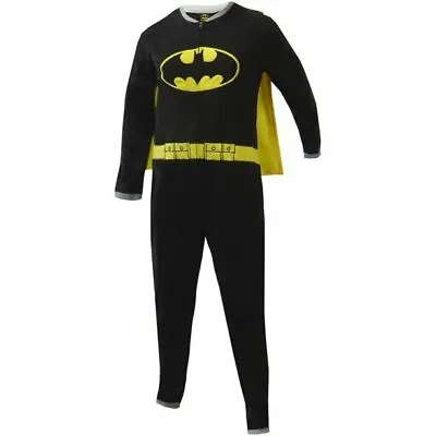 Batman Costume One Piece  Pjs Pajamas Cape  Men's   NEW • $19.99