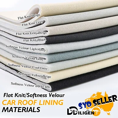 Velour/Flat Knit Foam Headlining Headliner Materials Cover Car Roof Lining DIY • $7.43