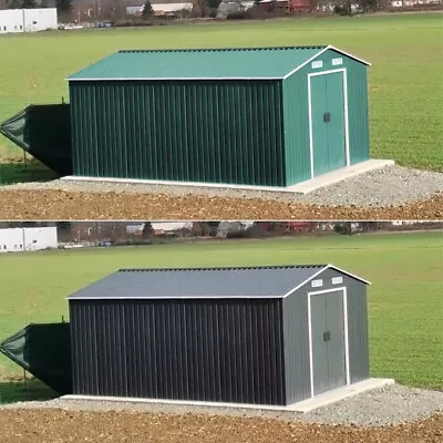 12/10/8/6/4FT XXL Garden Shed Flat/Apex Roof Outdoor Storage Tool Utility House • £205.95