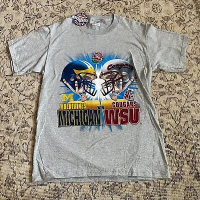 Vintage 1998 Deadstock Michigan Wolverines Vs WSU Cougars Rose Bowl Shirt • $30