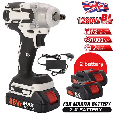 1000Nm 1/2  Cordless Electric Impact Wrench Drill Gun Ratchet Driver W/ Battery • £34.99