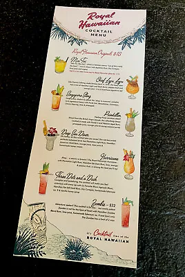 $24 • Buy Newly Reopened Tiki Bar Cocktail Menu Laguna Beach==royal Hawaiian