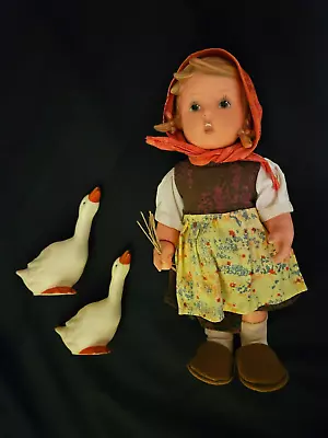 Vintage MJ Hummel Vinyl Doll Goose Girl  Ganse Liesl  • $18