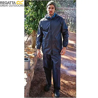 £23.99 • Buy Mens Regatta Adult 2 Piece Rain Suit Waterproof Jacket Trousers Set