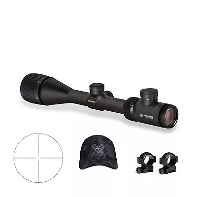 Vortex Crossfire II 6-18x44 AO Riflescope With 1 In Scope Rings And Hat • $269.99