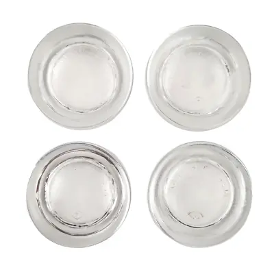 Vintage Glass Furniture Coasters Dominion Canada CLEAR Floor Castor Cups Sliders • $7.92