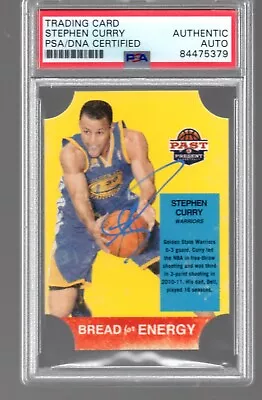 2011-12 Past & Present Bread For Energy Stephen Curry Auto • $400