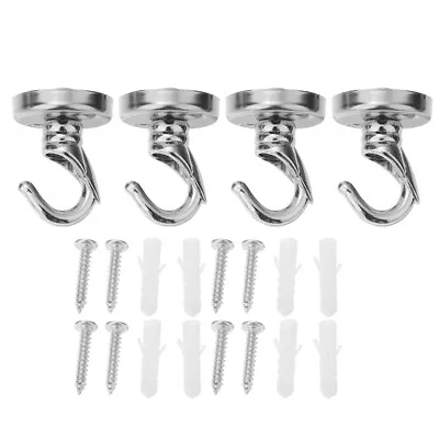  4 Pcs Hook Plant Hanger Ceiling Hooks Heavy Duty Pendant Light Lantern • £9.85