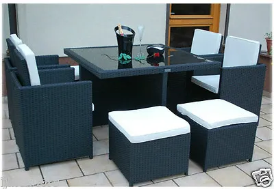 £297.77 • Buy Rattan Garden Furniture Set Chairs Sofa Table Outdoor Patio Wicker