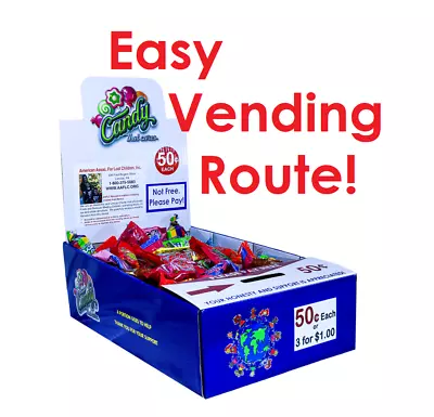 25 New Vending Route Display Honor Boxes Sells Candy & Lollipop Donation Charity • $299