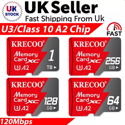 High Speed Memory For Micro SD Card 64GB 128GB 256GB 1TB TF Card Ultra Class 10 • £14.19