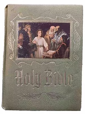 Vtg Holy Bible Catholic New American Heirloom Edition Illustrated-Pope/Vatican • $30