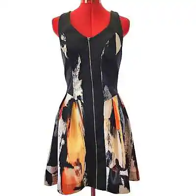 MOSSIMO Black Sleeveless A-line Zipper Dress With Pockets Size SP • $14.28